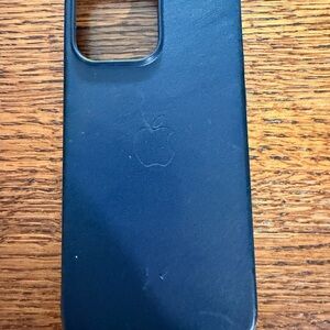 Apple Midnight Blue Leather Phone Case for iPhone 14 Pro Max
